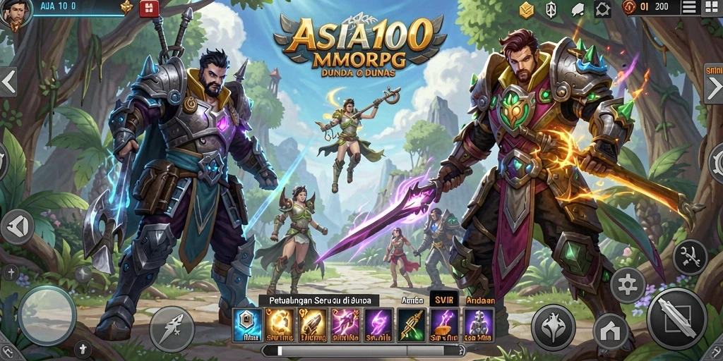 Tampilan gameplay <strong>ASIA100</strong> yang penuh aksi dan petualangan.