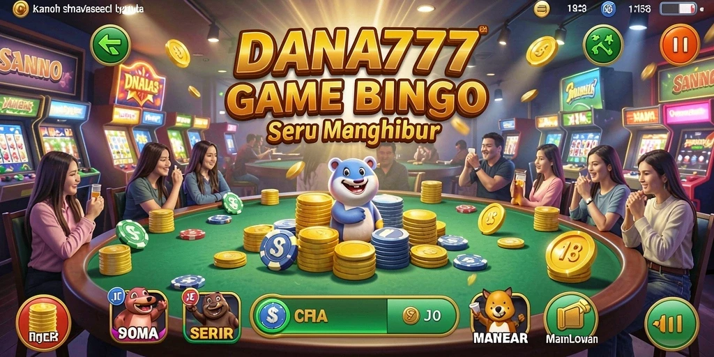 Tampilan gameplay seru dan interaktif DANA777 dengan Bingo.