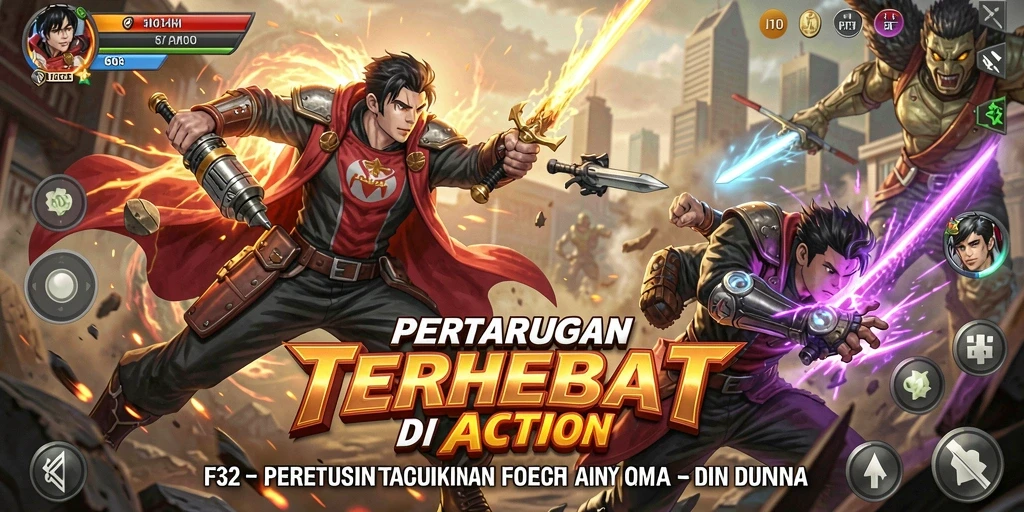 Tampilan seru gameplay F32 yang penuh aksi dan tantangan.