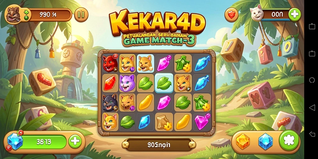 Gameplay menarik di KEKAR4D dengan pencocokan elemen yang seru.