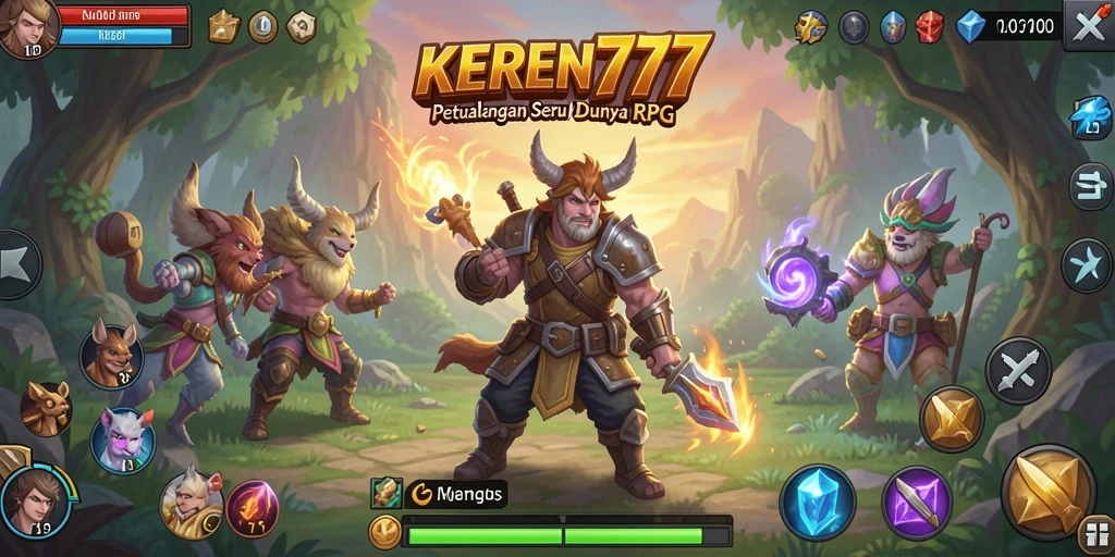 Tampilan gameplay KEREN777 yang menarik dan penuh aksi RPG.