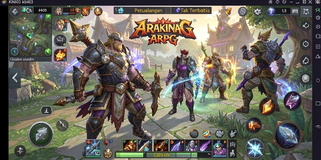 Tampilan gameplay yang mengesankan dalam KING403, menunjukkan aksi seru dan strategi pertarungan.