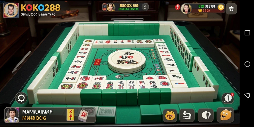 Tampilan gameplay KOKO288 dengan grafis Mahjong yang menawan.