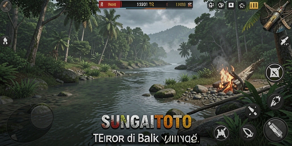 Tampilan gameplay SUNGAITOTO yang menakutkan dan mencekam.