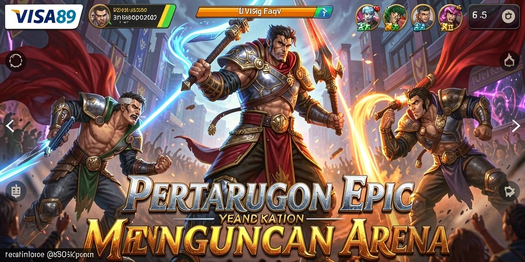Tangkapan layar menunjukkan aksi pertarungan yang mendebarkan di <strong>VISA89</strong>.